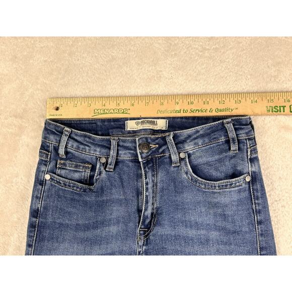 Rock and Roll Cowgirl High-Rise Trouser Jeans in Medium Wash Blue SZ W27/36L - Picture 4 of 9